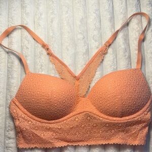 Victoria's Secret Lace Body Bralette in Coral